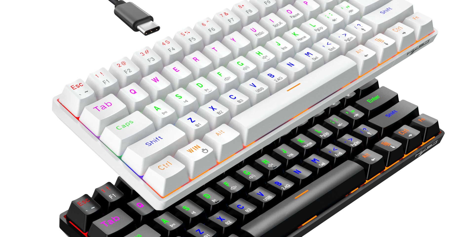 Colorful led backlit 61 mechanical keyboard (1)