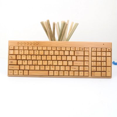 Eco friendly wooden compute wireless keyboard (6)