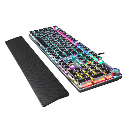Gaming keyboard with multi-functionan alloy knob (4)