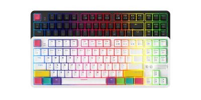 Rgb wireless portable 87 mini keyboard (4)