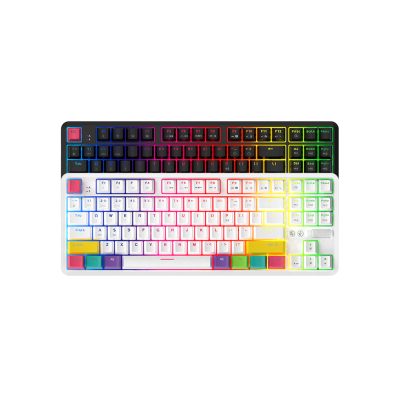 Rgb wireless portable 87 mini keyboard (4)