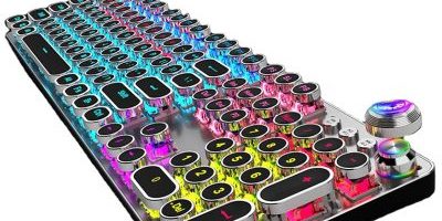 Waterproof 104keys knobcyan axis gaming keyboard (1)